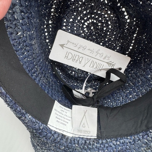 Boston Proper Navy Western‎ Woven Hat, O\\S. NWT